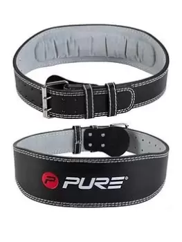 Pure2Improve Deluxe Padded Leather And Suede Weightlifting Belt (Large)