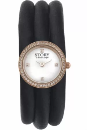 Ladies Story Watch Black Silk Watch 1904532-57