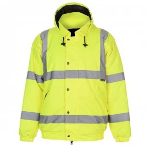 Dunlop Hi Vis Bomber Jacket Mens - Yellow