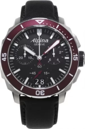 Mens Alpina Seastrong Diver 300 Chronograph Watch AL-372LBBRG4V6