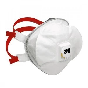 3M Valved Particulate Respirators FFP3 Classification White Pack of 5