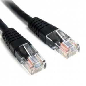 1 ft Black Molded Cat5e UTP Patch Cable