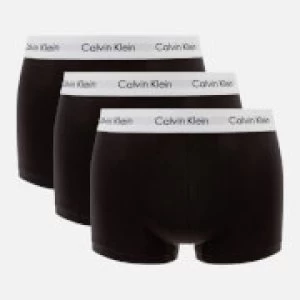 Calvin Klein Mens 3 Pack Low Rise Trunk Boxers - Black - XL