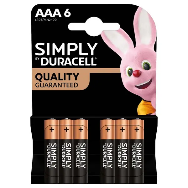 Duracell AAA Simply Duracell Alkaline Batteries - 6 Pack AVS-111967