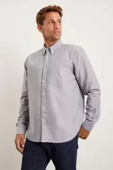 Charcoal Long Sleeve Plus & Tall Oxford Shirt