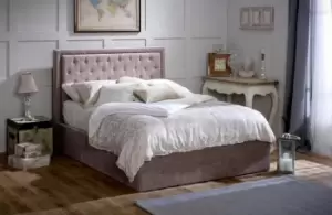 Limelight Rhea 4ft6 Double Mink Fabric Ottoman Bed