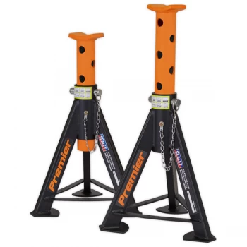 Sealey AS6O Axle Stands (Pair) 6tonne Capacity per Stand - Orange