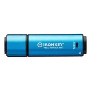 Kingston Technology IronKey VP50 USB flash drive 128GB USB Type-C 3.2 Gen 1 (3.1 Gen 1) Black Blue
