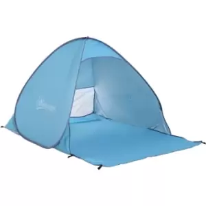 Beach Tent Instant Camping Pop up Carry Case Picnic Blue Hiking - Outsunny