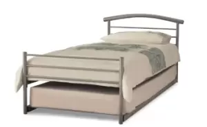 Serene Brennington 2ft6 Small Single Silver Metal Bed