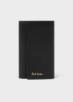 Paul Smith Black Leather 'Signature Stripe' Interior Key Case