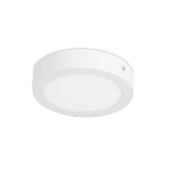 Easy Integrated LED Round Surface Mounted Downlight Matt White - Warm White