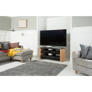 Alphason FW1100-LO/B Finewoods TV Stand for up to 50 TVs - Black