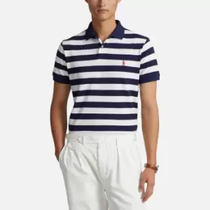 Polo Ralph Lauren Slim-Fit Striped Cotton-Pique Polo Shirt - S