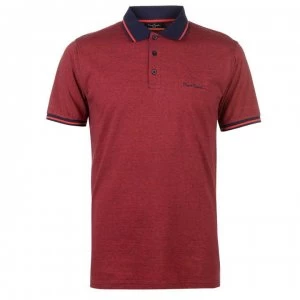 Pierre Cardin Pin Stripe Polo Shirt Mens - Red/Navy