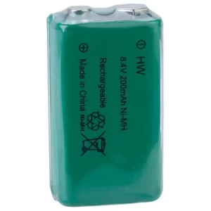 Hi-Watt HR9V200 PP3 Rechargeable Battery 8.4V 200mAh NiMH Cell