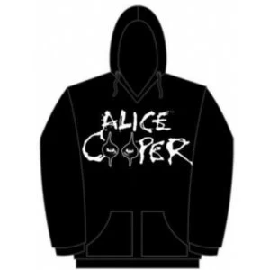 Alice Cooper Eyes Logo Mens Pouched Hoodie: Large