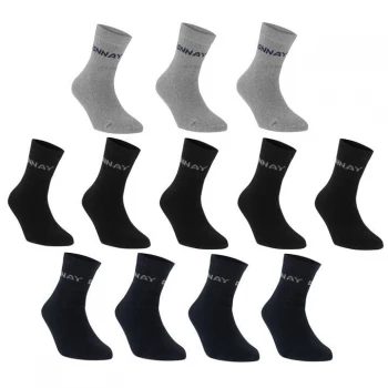 Donnay Quarter Socks 12 Pack Junior - Dark Asst