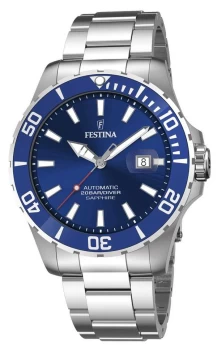 Festina F20531/3 Mens Blue Dial Stainless Steel Watch