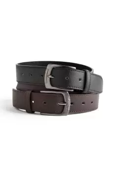 2 Pack Leather Lined Belt
