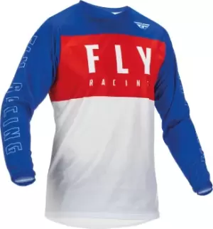 Fly Racing F-16 Motocross Jersey, white-red-blue Size M white-red-blue, Size M