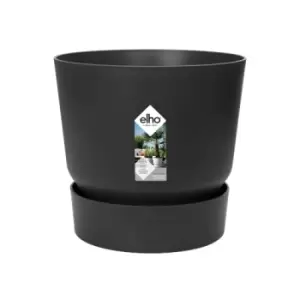 Elho Greenville 16cm Round Plastic Outdoor Plant Pot - Living Black