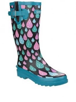 Cotswold Burghley Welly, Blue, Size 8, Women