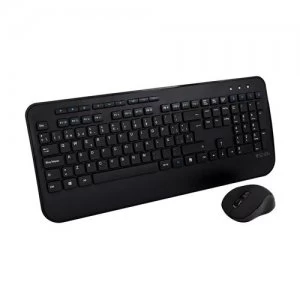 V7 CKW300ES Full Size/Palm Rest Spanish QWERTY - Black Professional Wireless Keyboard and Mouse Combo ES