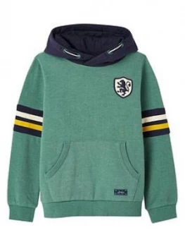 Joules Boys Shilton Hooded Sweat Top - Green, Size 9-10 Years