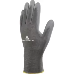 Delta Plus Knitted Polyester Work Safety Gloves (9/L) (Grey)