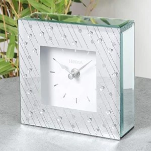 HESTIA? Mirror Glass Raindrop Design Mantel Clock