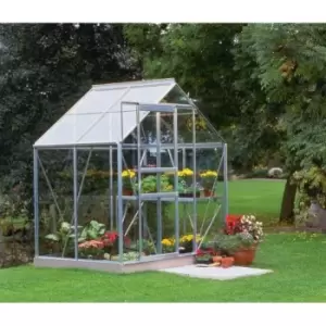 Halls Greenhouses Popular - 6ft x 6ft - Aluminium - 3mm Horticultural, Steel