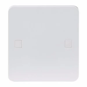 KnightsBridge Pure 9mm 20A White Flex Outlet Single Frontplate Electric Wall Plate