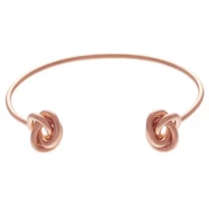 Forget Me Knot Open Ended Rose Gold Bangle