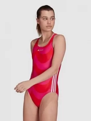 Adidas Marimekko Sh3.ro Swimsuit, Pink/Red, Size 32, Women