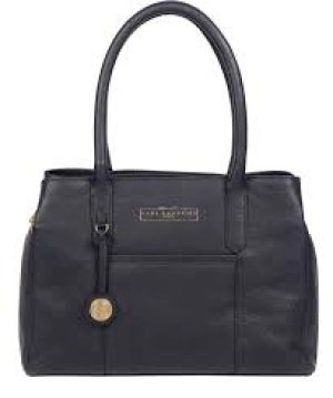 Pure Luxuries London Navy 'Chatham' Leather Handbag