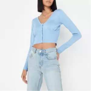 Missguided Bust Button Detail Top Co Ord - Blue