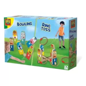 SES CREATIVE Bowling and Ring Toss 2-in-1 Game, 4 Years and Above (02291)