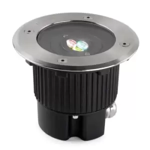 Gea LED Small Round Outdoor RGB Easy+ Recessed Light Stainless Steel IP67