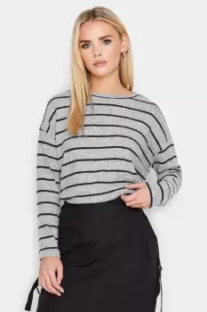 PixieGirl Grey Stripe Soft Touch Top