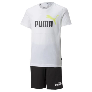 Puma 2 Piece Short Set Junior Boys - Black