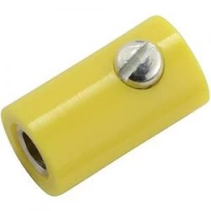 Mini jack socket Socket straight Pin diameter 2.6mm Yellow