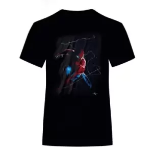 Spider-Man Unisex Adult Spidey Art T-Shirt (XL) (Black)