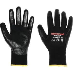 2232233 Polytril Mix Palm-side Coated Black Gloves - Size 6