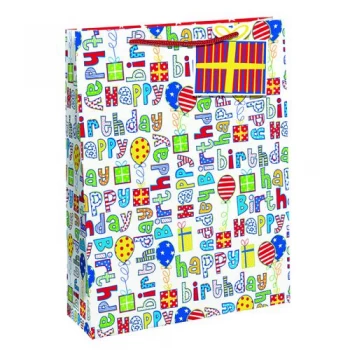 Happy Birthday Gift Bag Large Pack of 6 26955-2