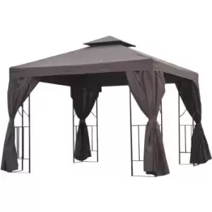 3 x 3(m) Garden Metal Gazebo Sun Shade Shelter Outdoor Party Tent - Outsunny