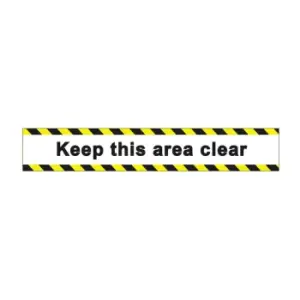 'keep This Area Clear' Floor Graphic (600mm x 100mm)