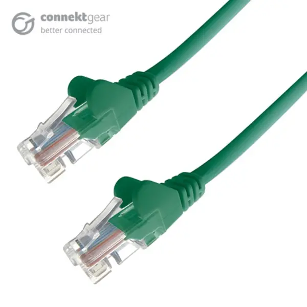 Connekt Gear 20m RJ45 CAT5e UTP Stranded Flush Moulded Network Cable - 24AWG - Green