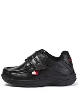 Kickers Infant Reasan Strap School Shoes - Black, Size 10 Younger