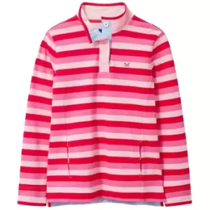 Crew Clothing Womens Padstow Pique Sweater Pink Block Stripe 12